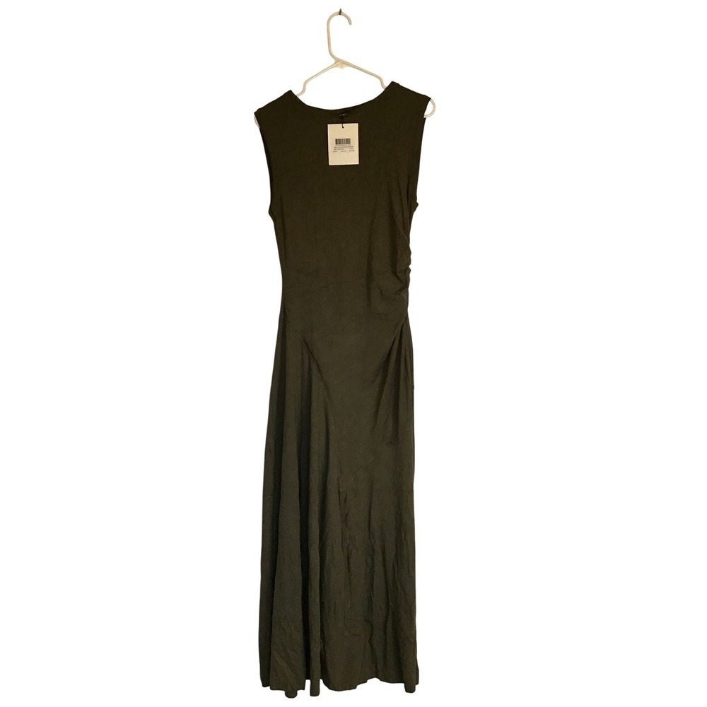 Dissh Women's Olive Hadley Sleeveless Ruched Side Knit Maxi Dress Size M NWT‎ - Picture 2 of 7